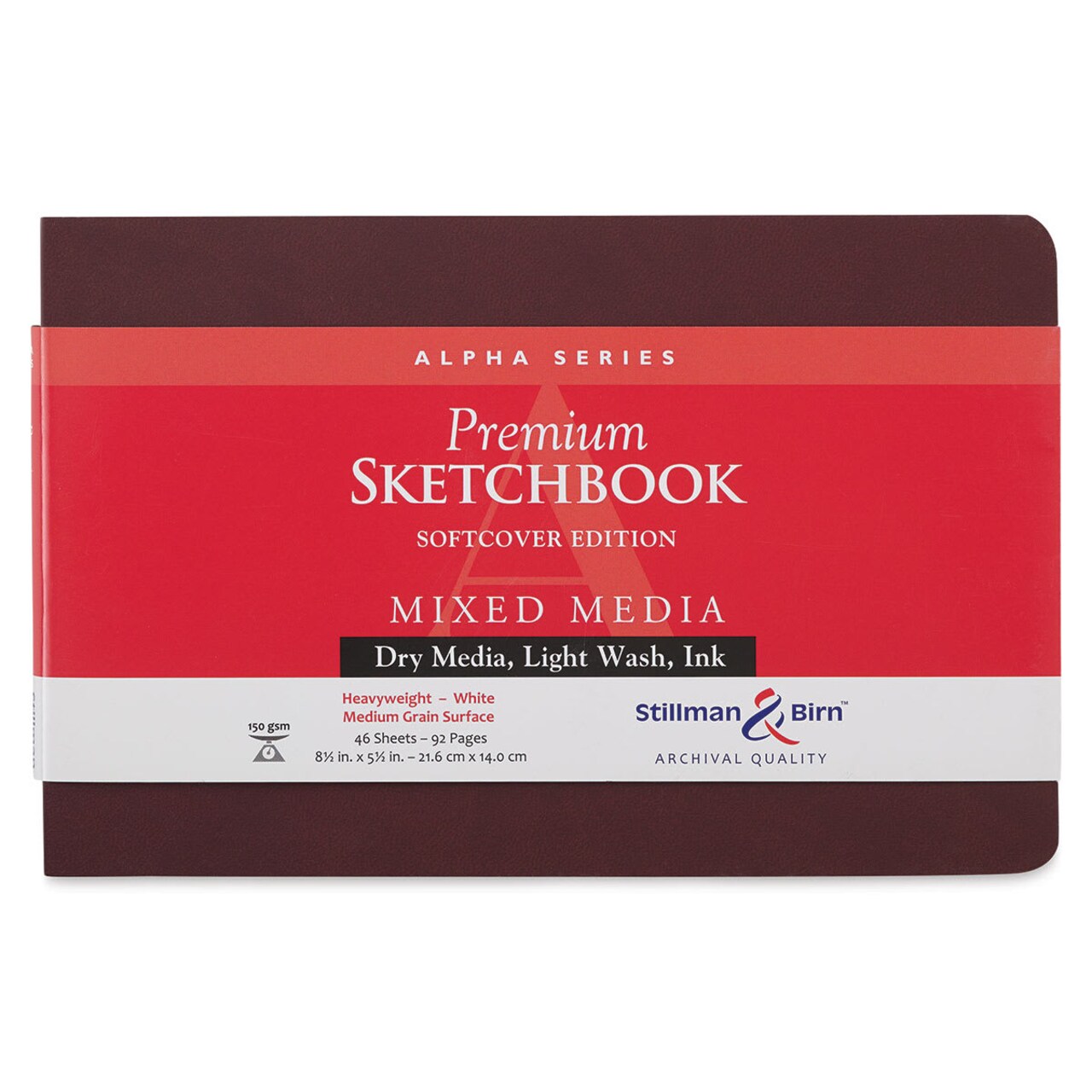 Stillman & Birn Alpha Series Sketchbook - 5-1/2" x 8-1/2", Soft Cover, 46 Sheets